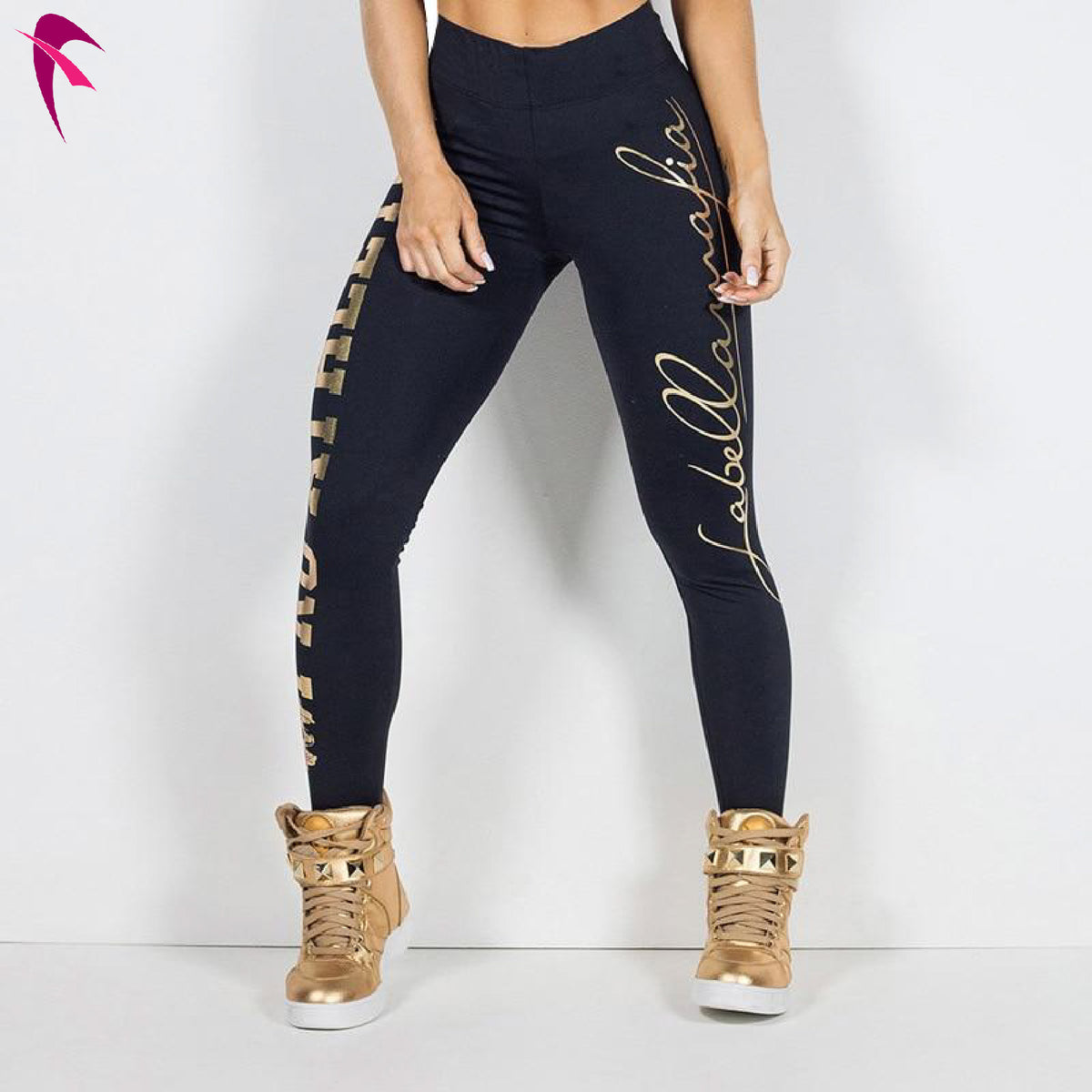 Letter Printing Leggings